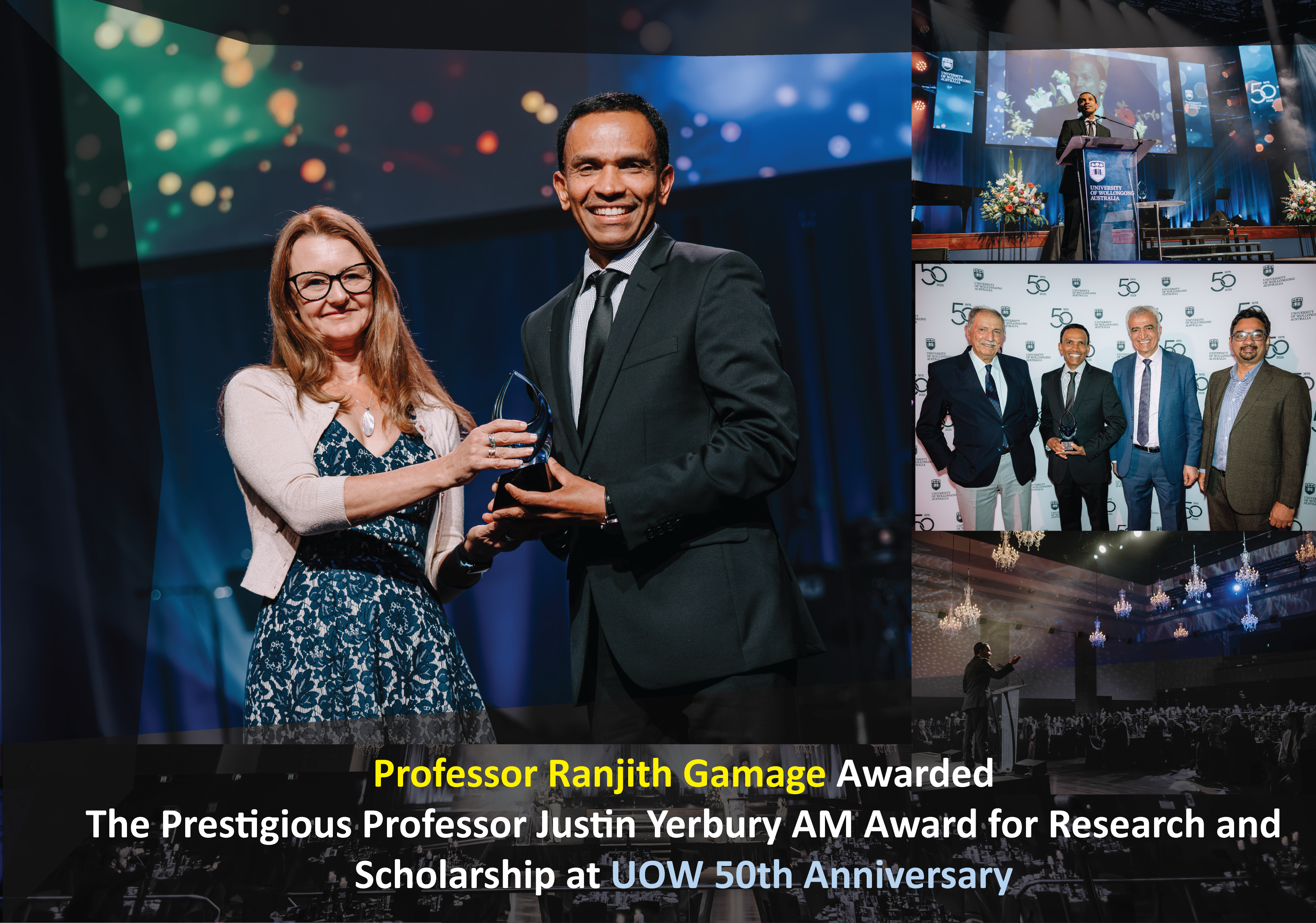 Professor Ranjith Receives UOW Alumni Award for Research and Scholarship